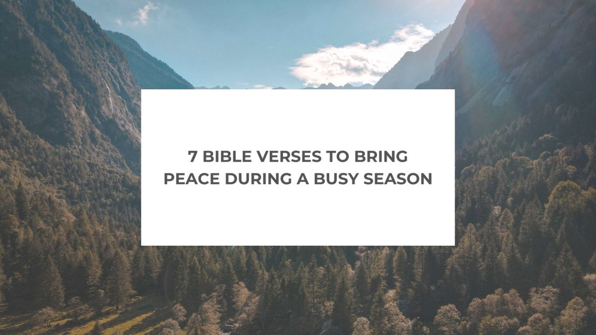 7 Bible Verses to Bring Peace During a Busy Season - Salt and Honey Clothing