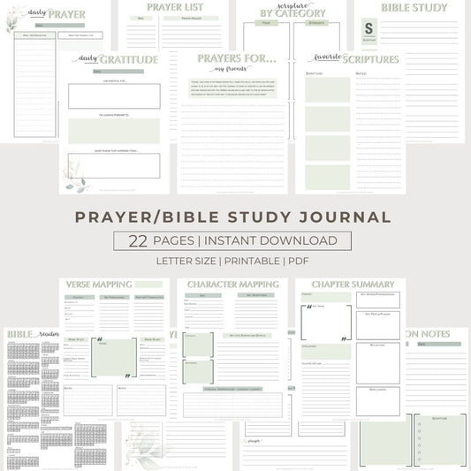 The Ultimate Prayer and Bible Study Printable Journal (Printable PDF)