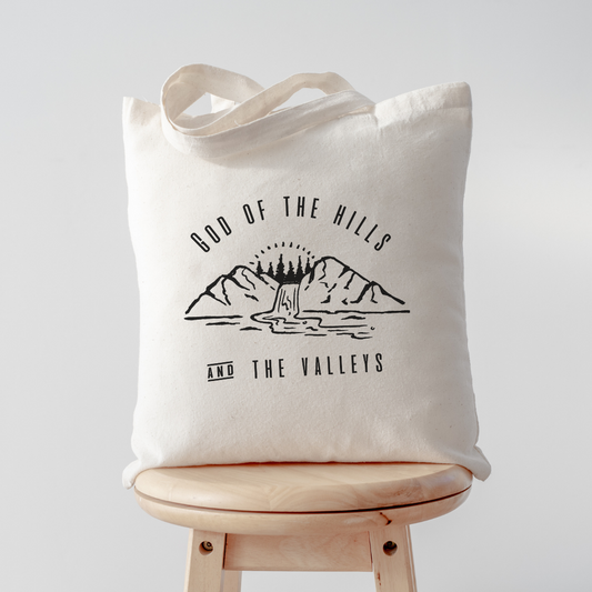 God of the Hills and Valleys Tote Bag